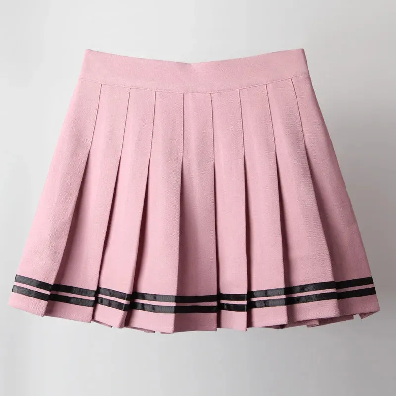 مجموعة اروين arwen&ajh group 2024  Vintage Korean Style Patchwork Skirt   Black Pleated Skirts Gothic Streetwear High Waist Mini Skirt Women Punk Skirt