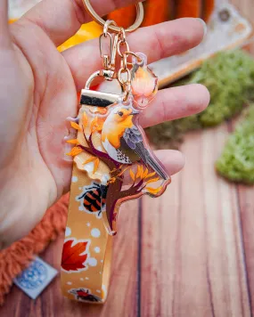 Acrylic Keychain Lanyard - "Common Birds"