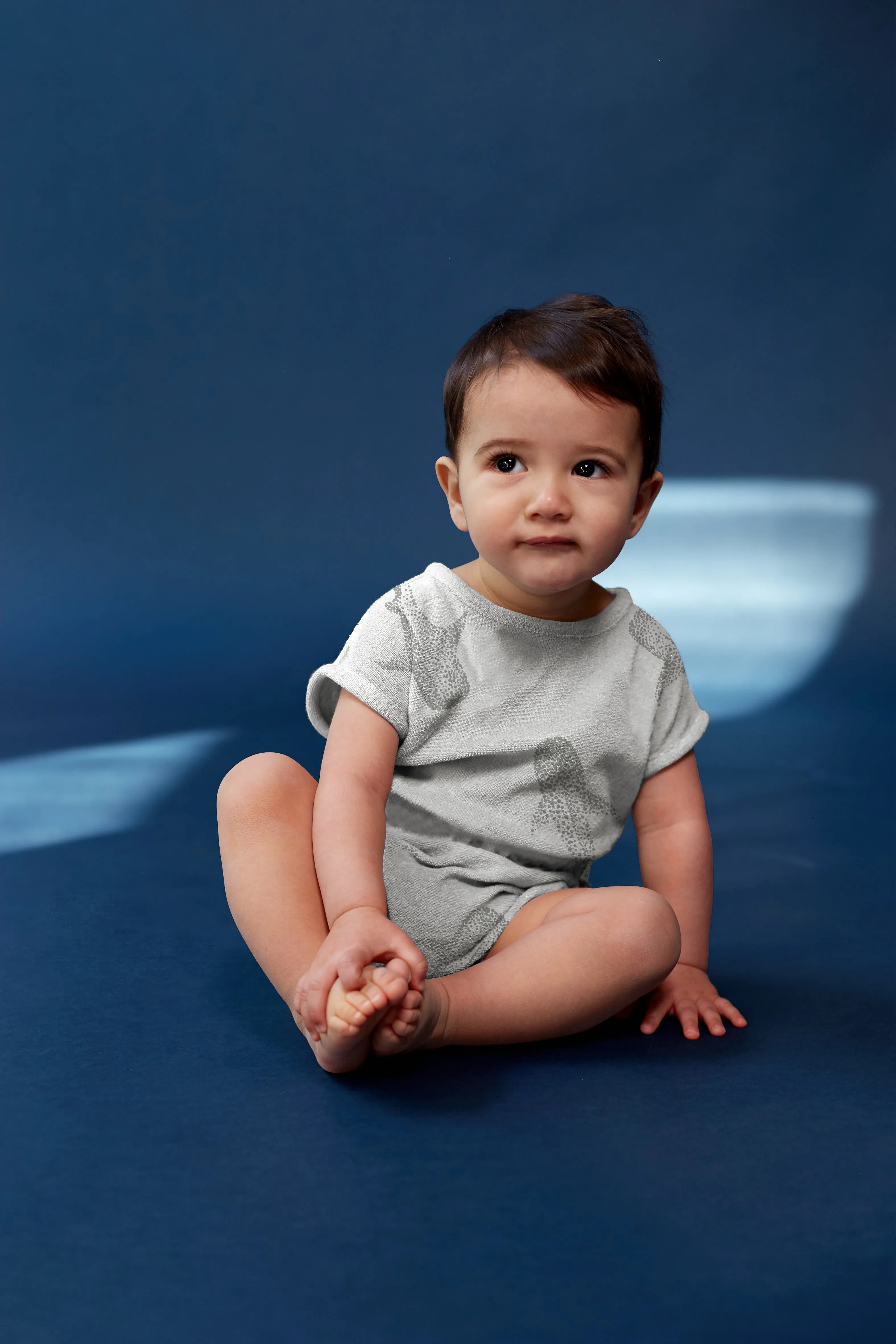 Baby Terry Romper | Heather Grey