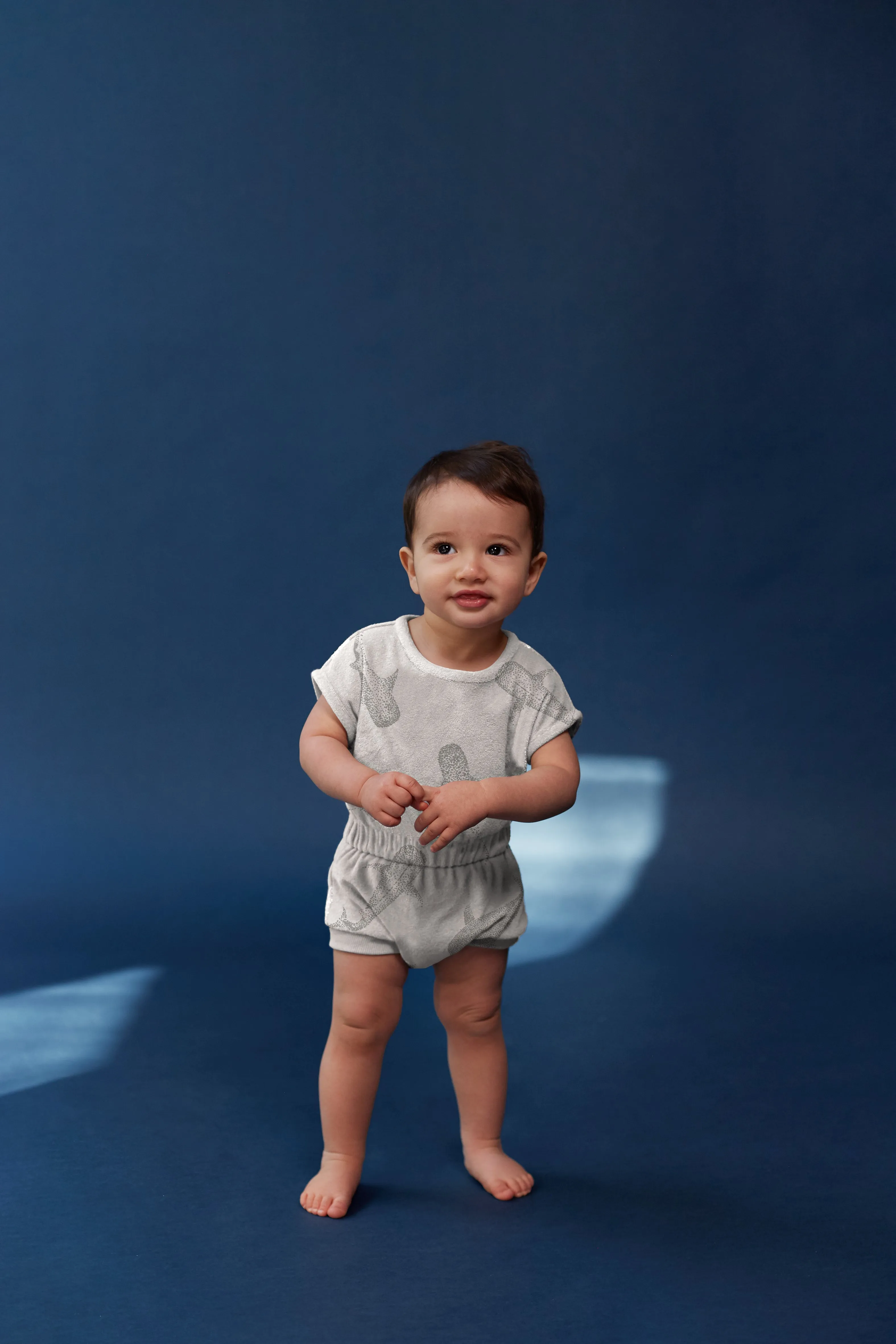 Baby Terry Romper | Heather Grey