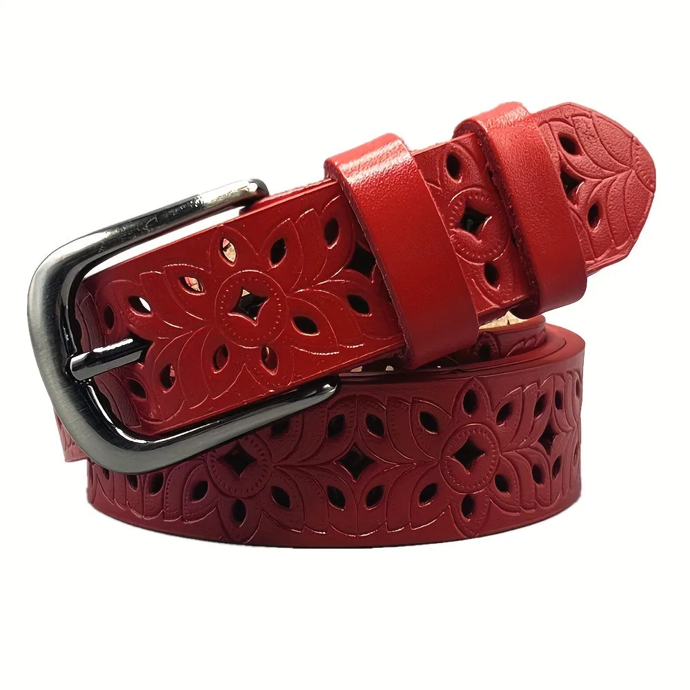 Boho Hollow Out Floral Belt for Womens Jeans