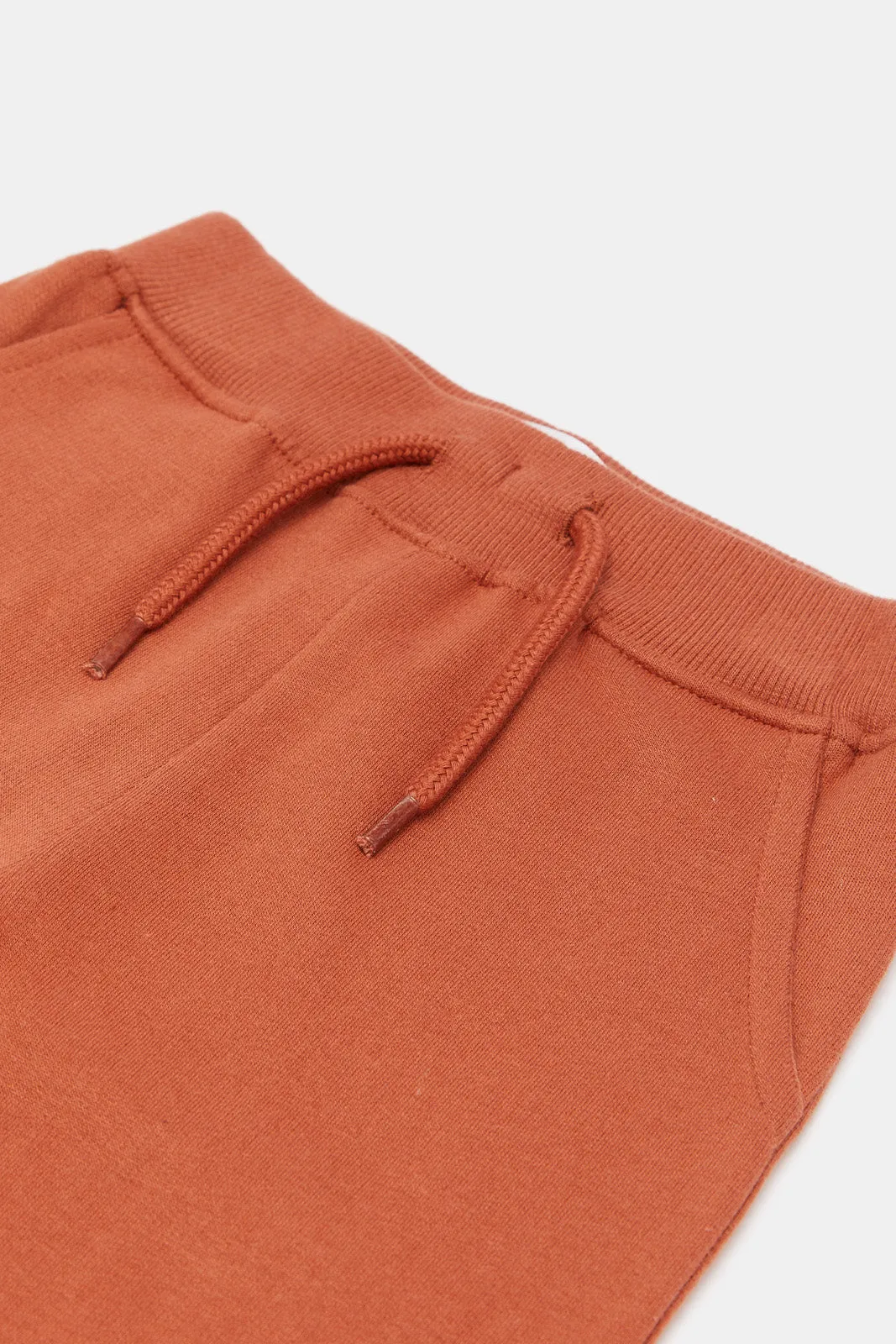 Boys Orange Knitted Joggers