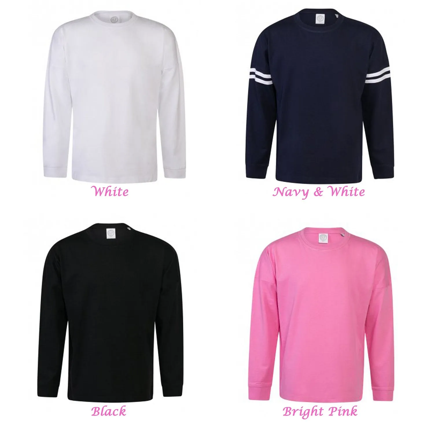 Boys Summer Activity  Drop Shoulder Long Sleeve Top (3 colour choices)