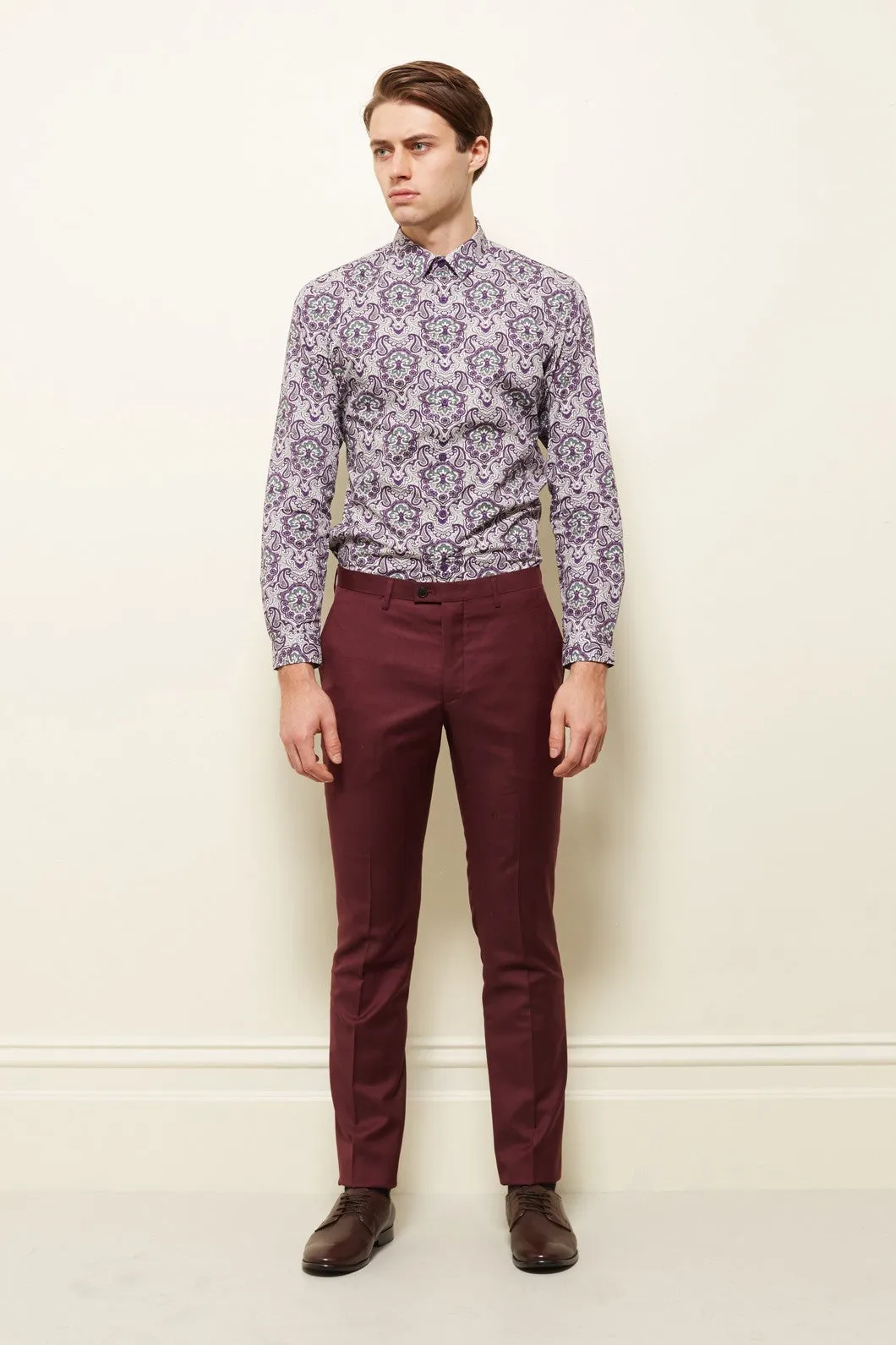 Burgundy Mod Pant
