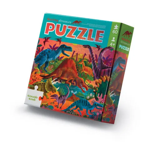 Crocodile Creek Dazzling Dinosaurs 60 pc puzzle