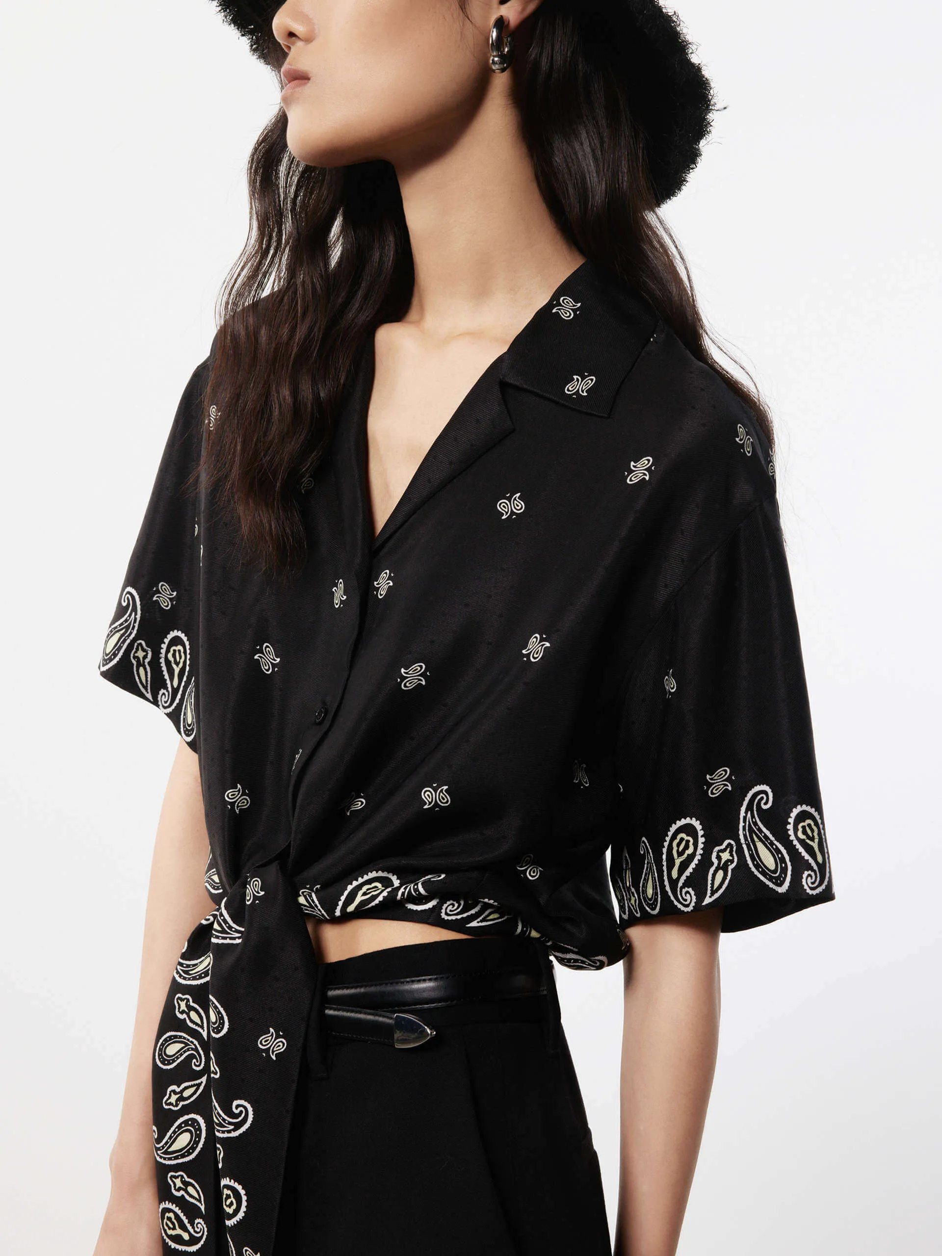 Front Tie Cropped Top