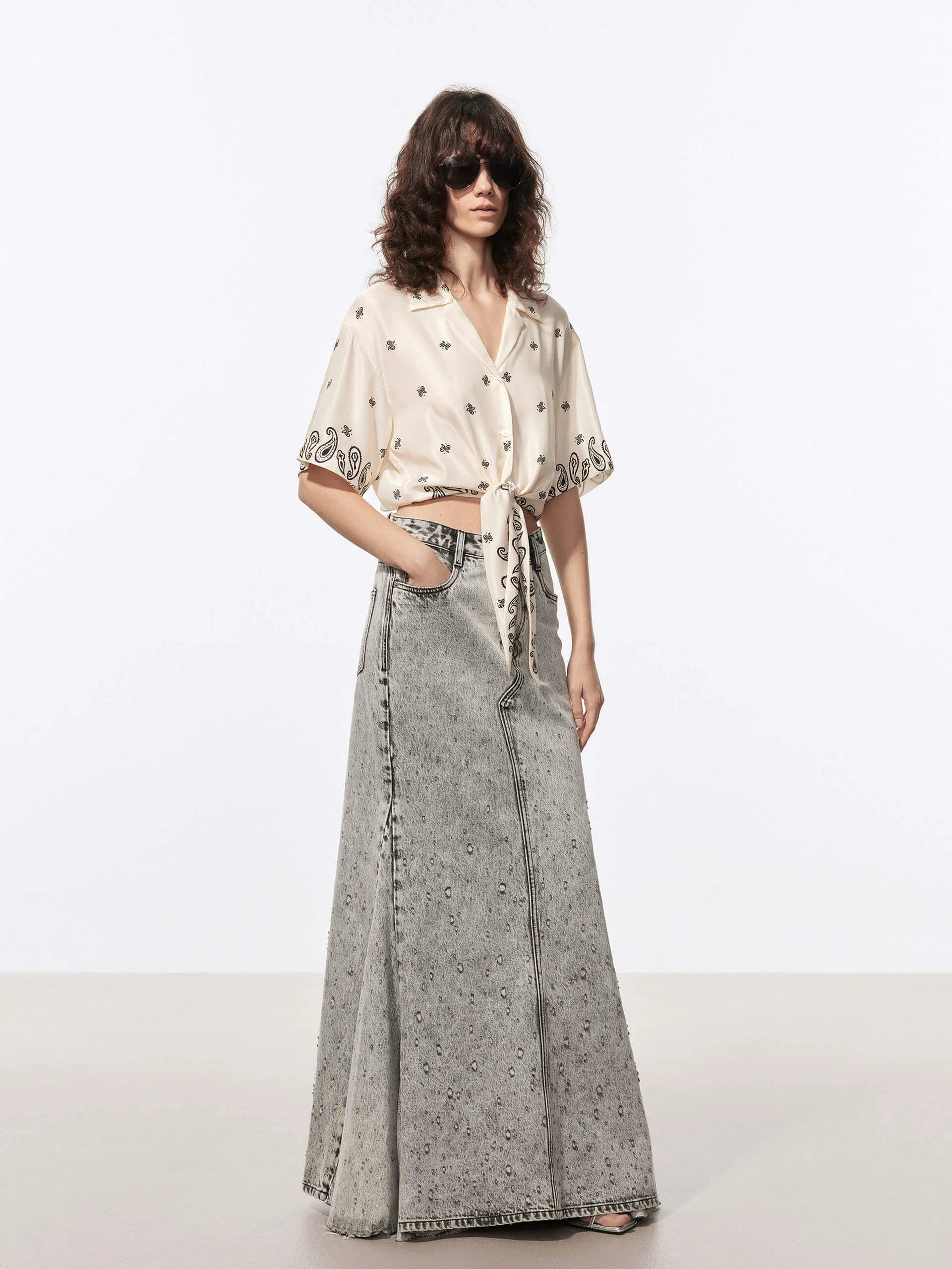 Front Tie Cropped Top