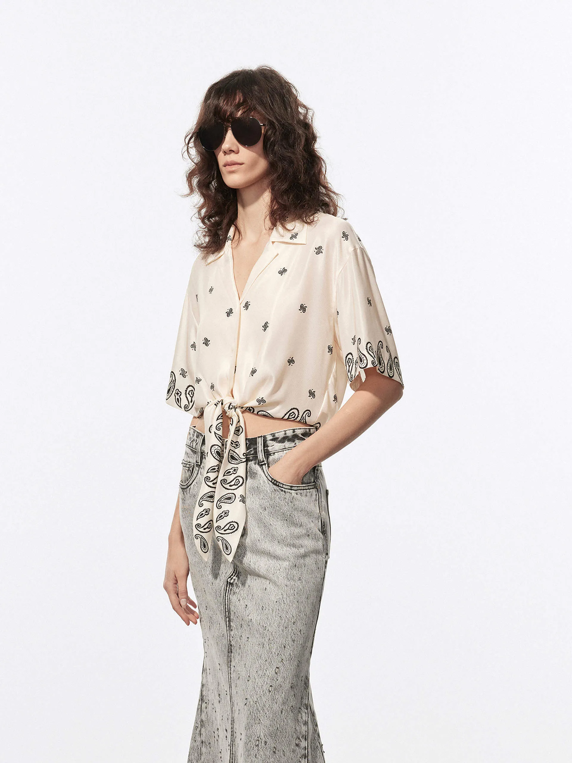 Front Tie Cropped Top