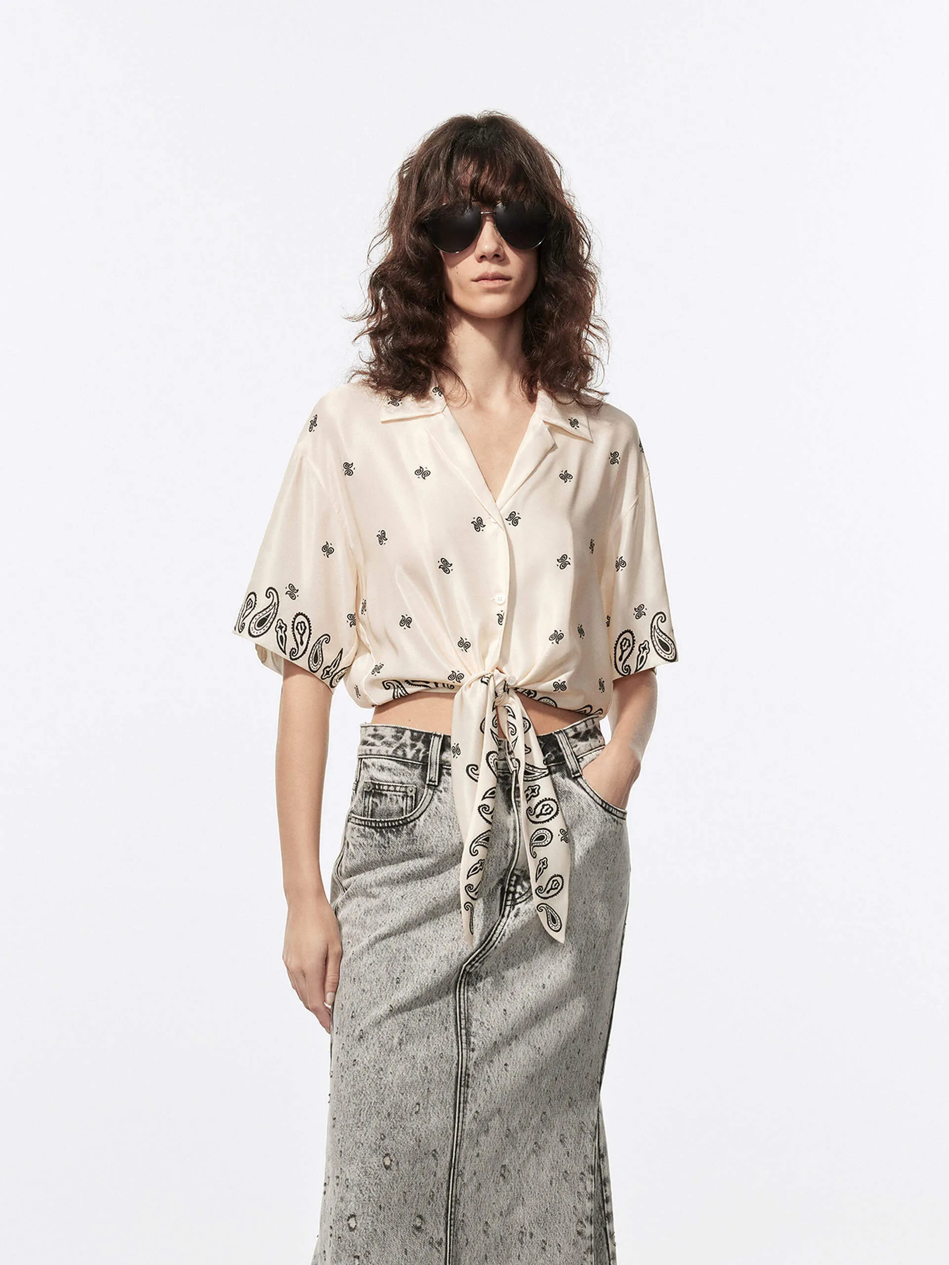 Front Tie Cropped Top
