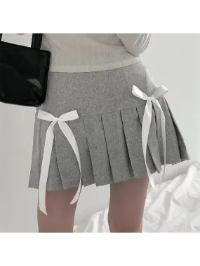 Girlary Woman New Trend Skirt Cute Core Pleated Fairy Core Skirt Kpop A-line Gyaru Skirt Ins Mini Draped Solid Color Casual Preppy Style