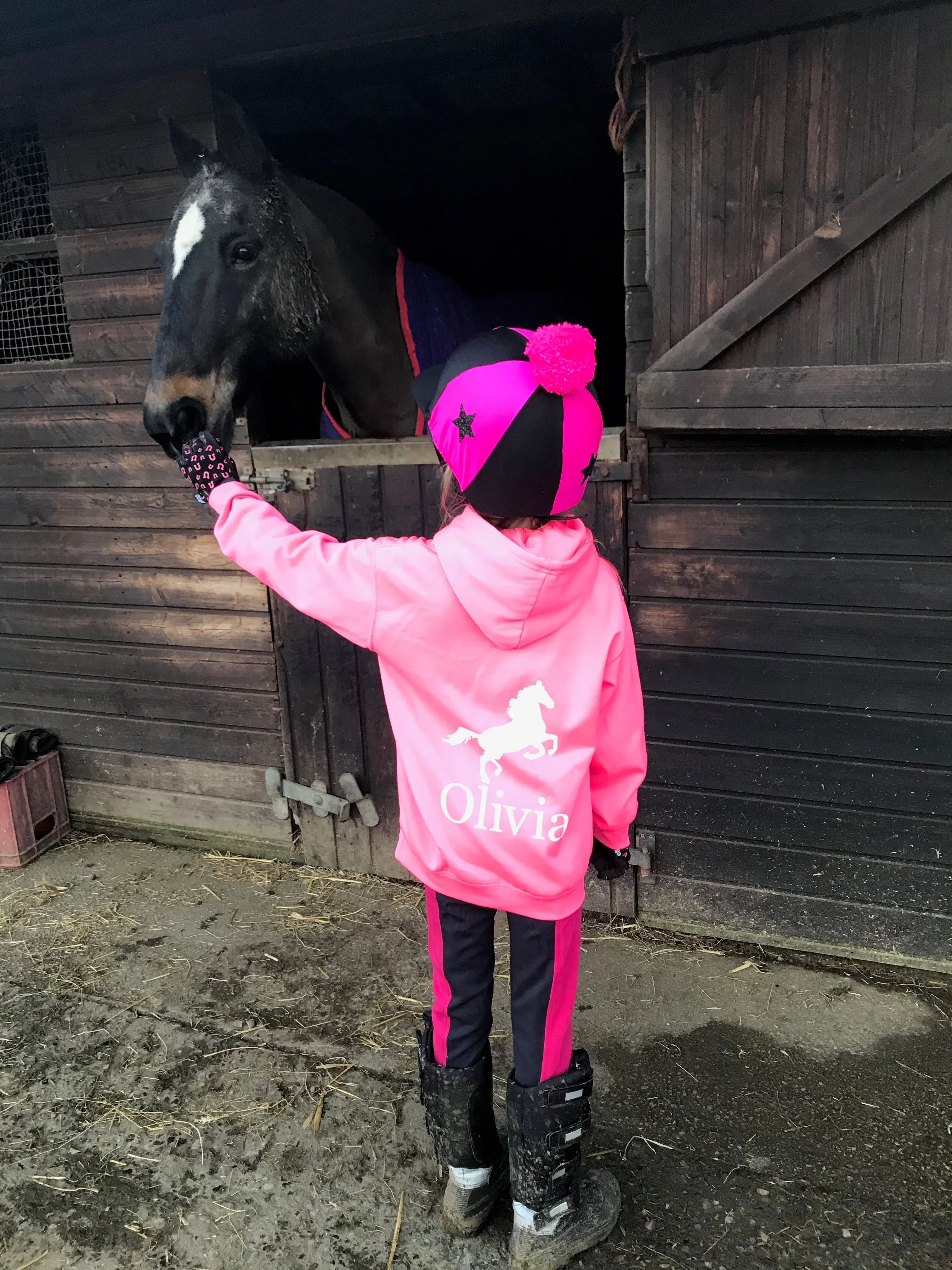 Girls' Horse Riding Personalised Hoodie  (7 colours)