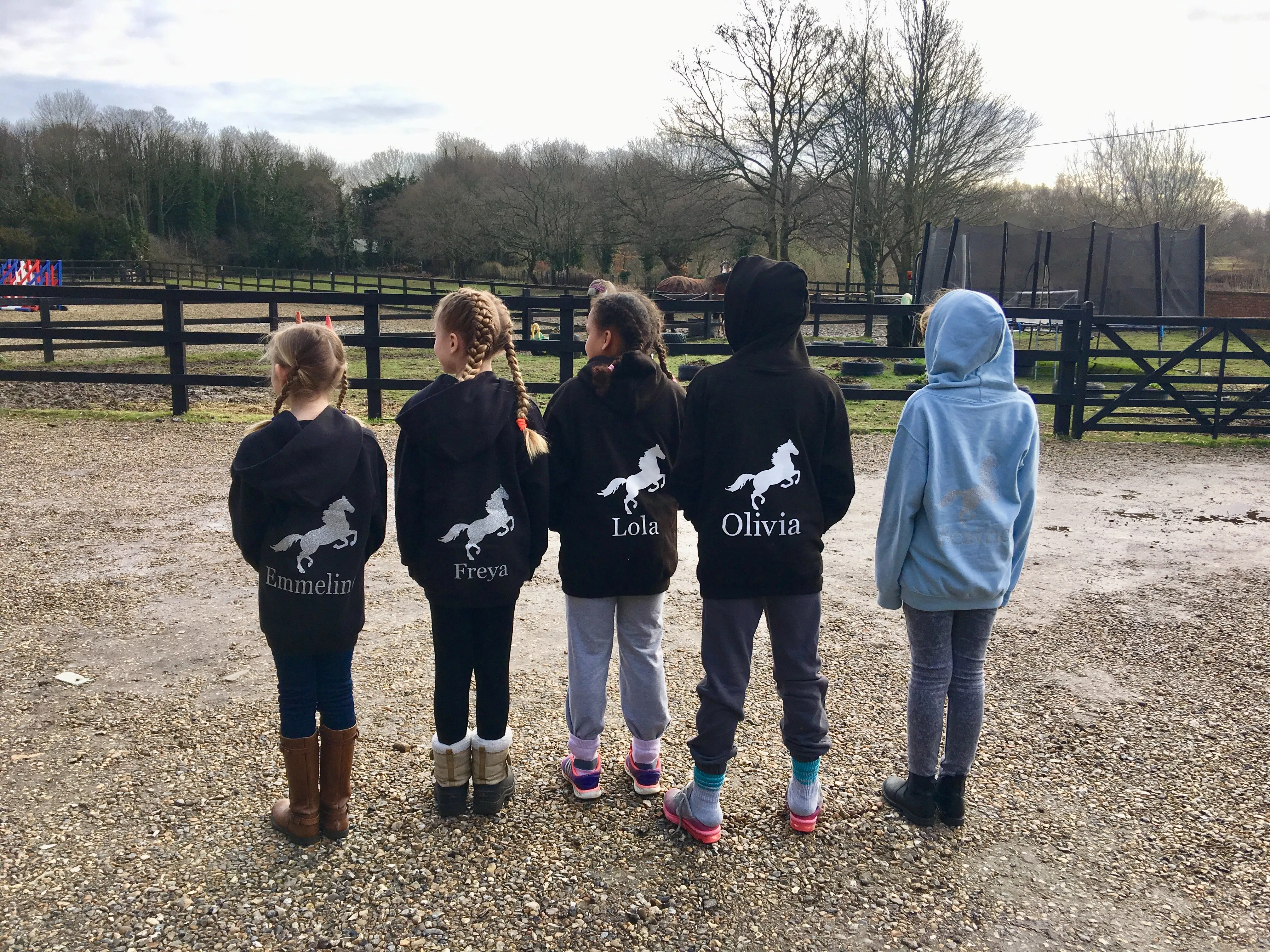 Girls' Horse Riding Personalised Hoodie  (7 colours)