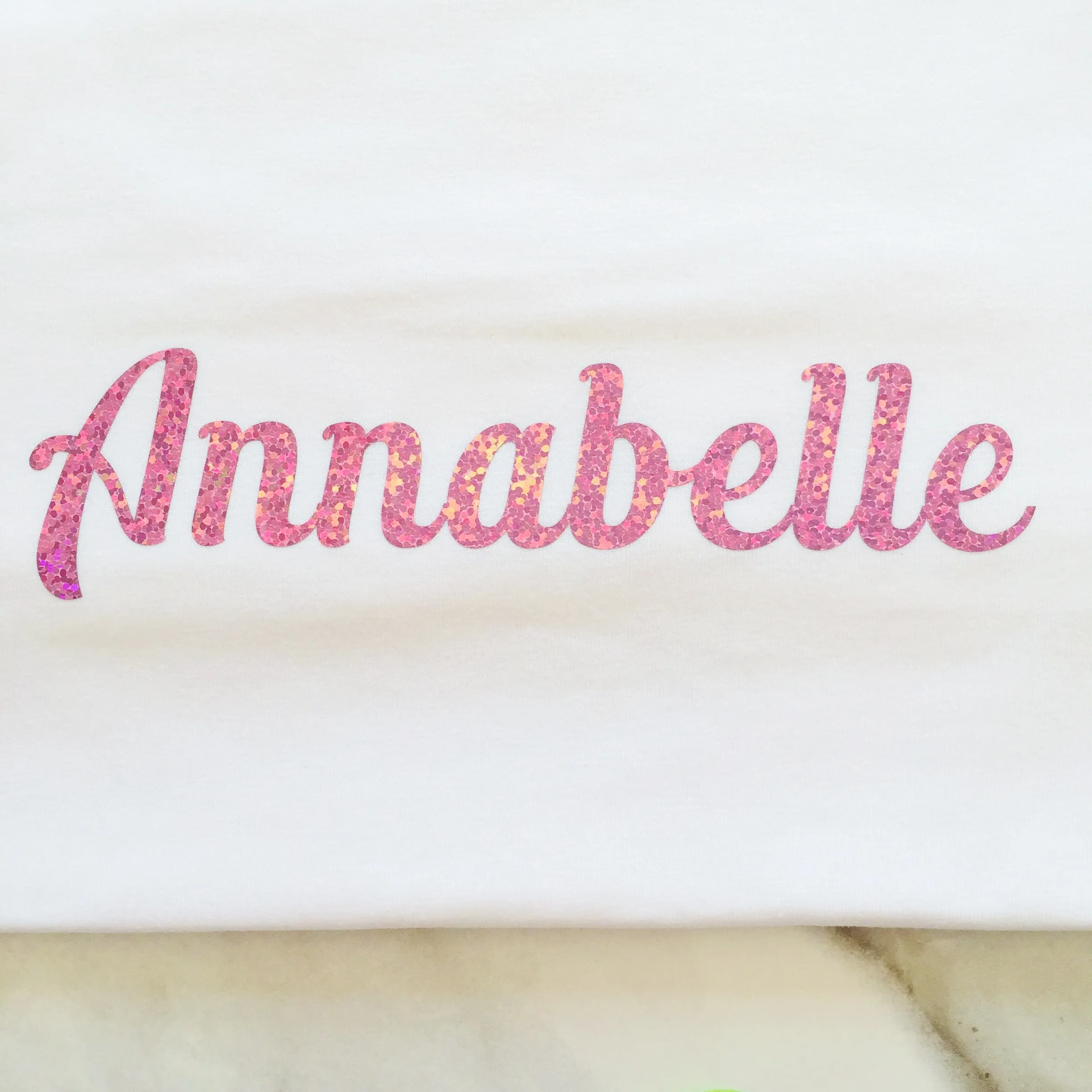 Girls Sparkly Personalised Long Sleeve Black T Shirt