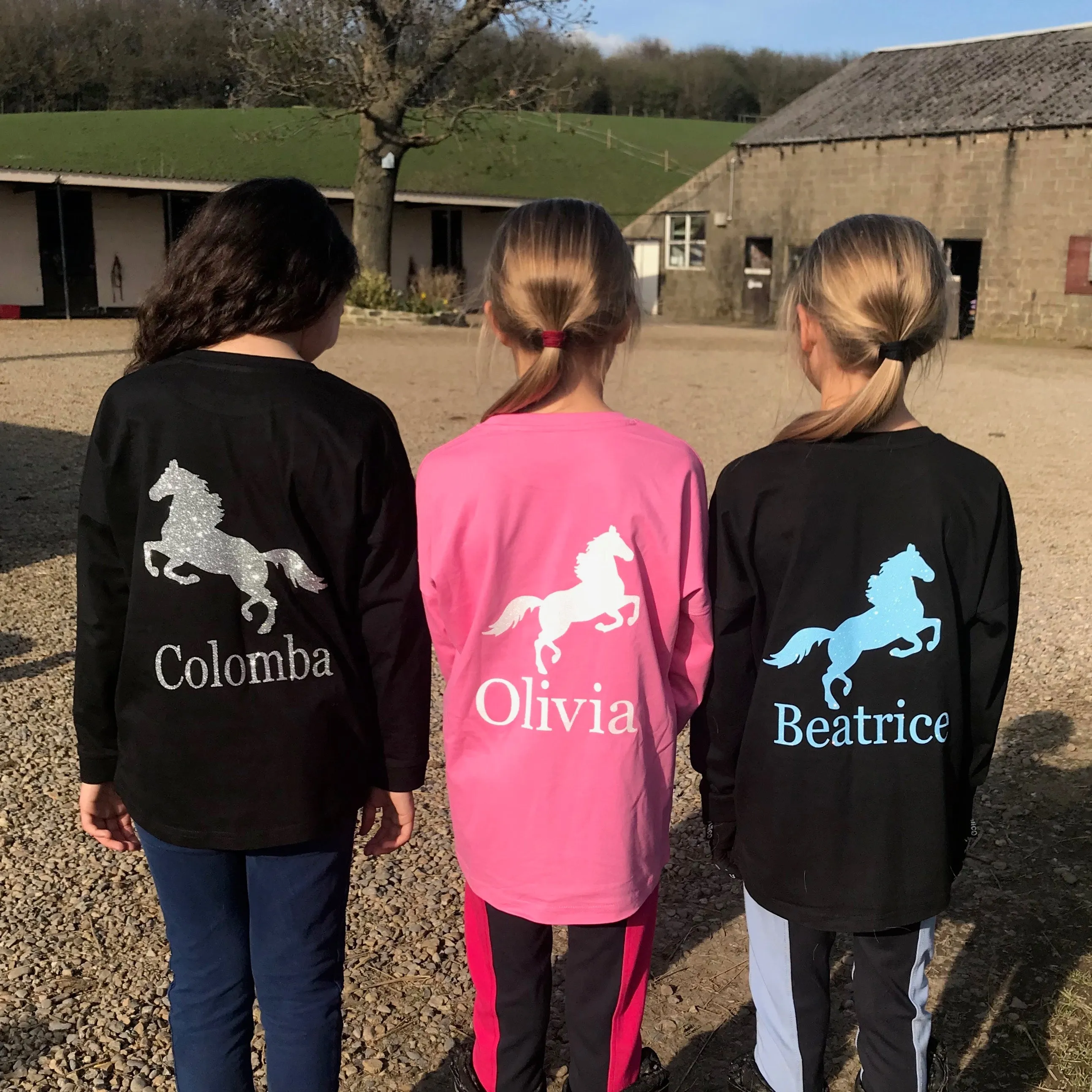 Girls Summer Activity  Drop Shoulder Long Sleeve Top (4 colour choices)