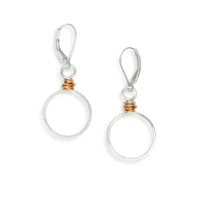 gold swirl zero earrings