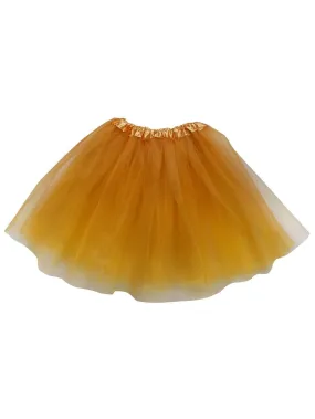 Gold Tutu Skirt for Adult - Women's Size 3-Layer Basic Ballet Costume Dance Tutus