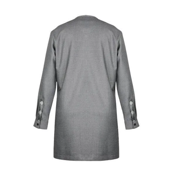GREY PLAIN TUNIC TROUSER SET