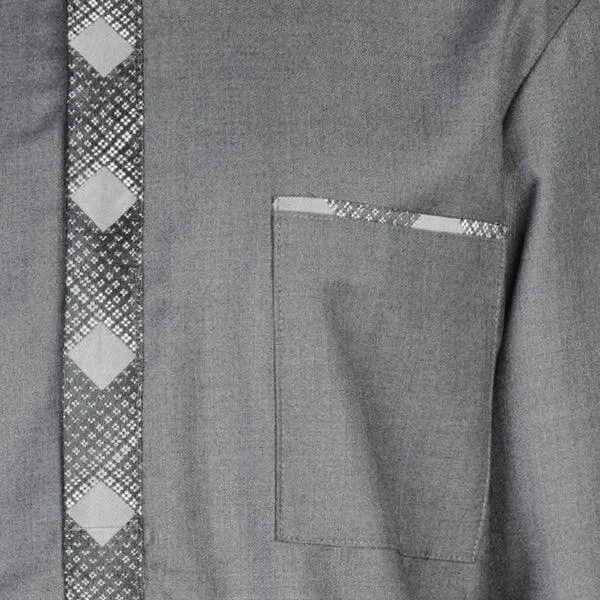GREY PLAIN TUNIC TROUSER SET