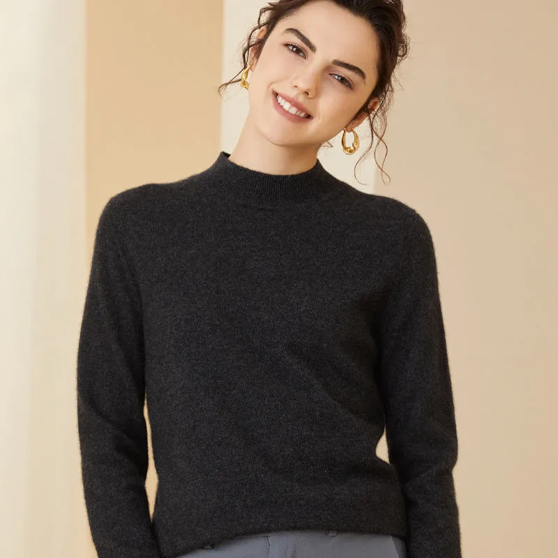 Half Turtleneck Pullover Long Sleeve Bottoming Slim Knitted Cashmere Sweater