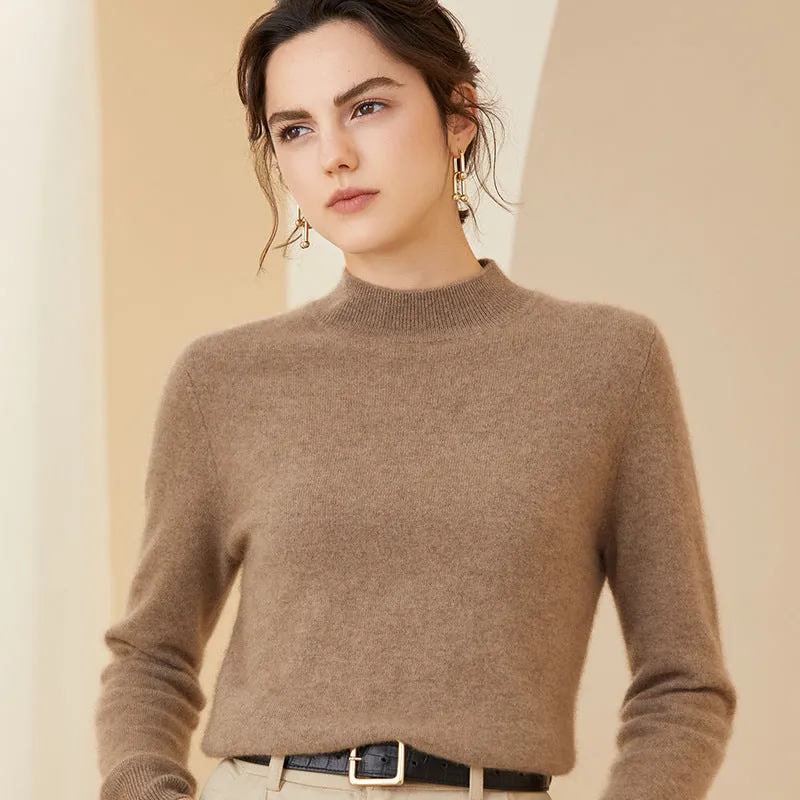 Half Turtleneck Pullover Long Sleeve Bottoming Slim Knitted Cashmere Sweater