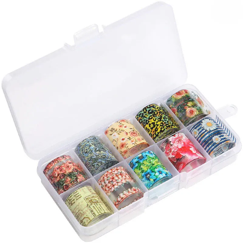 Holographic Multi-Pattern Nail Art Foil Sticker Decoration Set