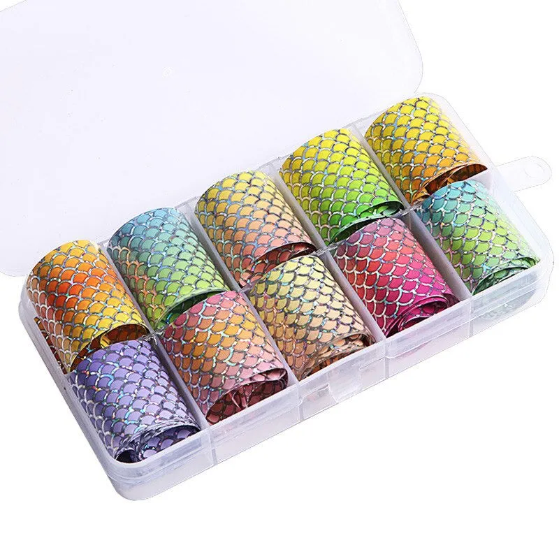 Holographic Multi-Pattern Nail Art Foil Sticker Decoration Set