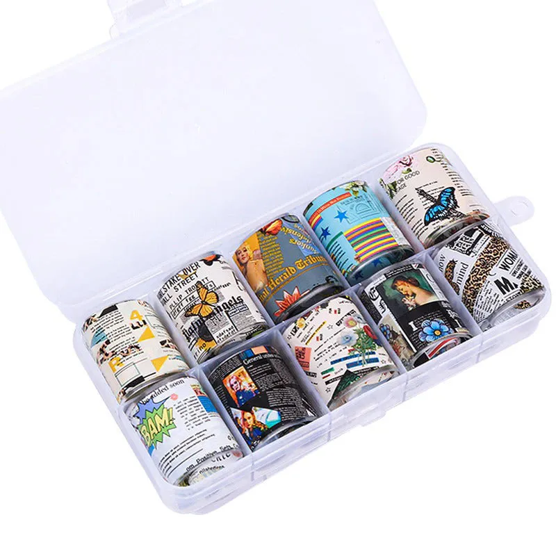 Holographic Multi-Pattern Nail Art Foil Sticker Decoration Set