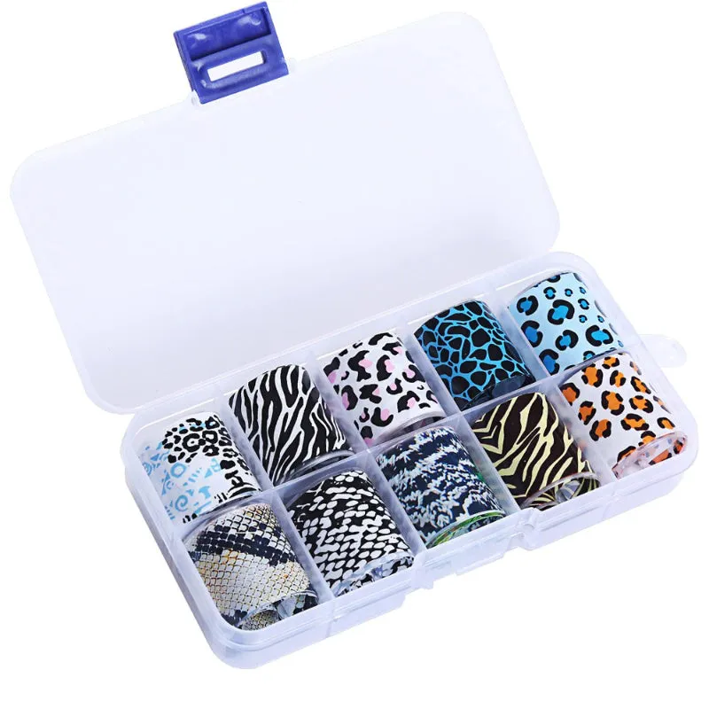 Holographic Multi-Pattern Nail Art Foil Sticker Decoration Set