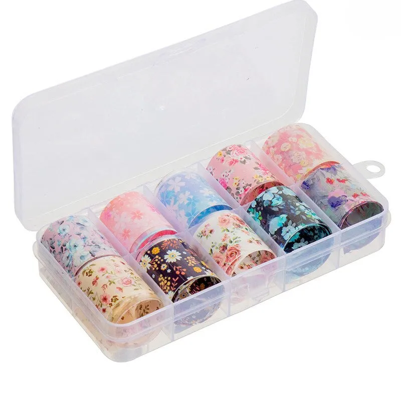 Holographic Multi-Pattern Nail Art Foil Sticker Decoration Set