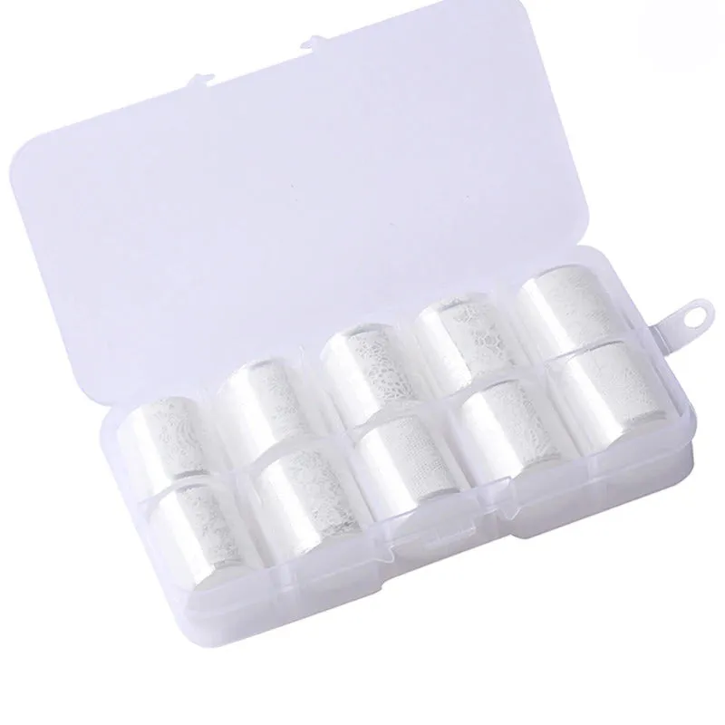 Holographic Multi-Pattern Nail Art Foil Sticker Decoration Set