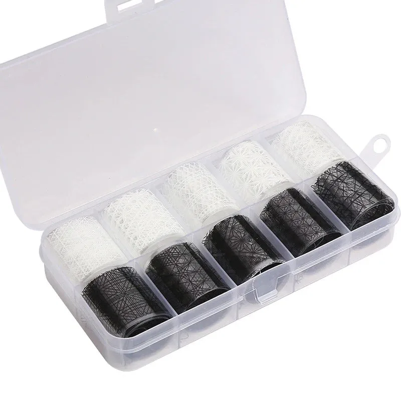 Holographic Multi-Pattern Nail Art Foil Sticker Decoration Set