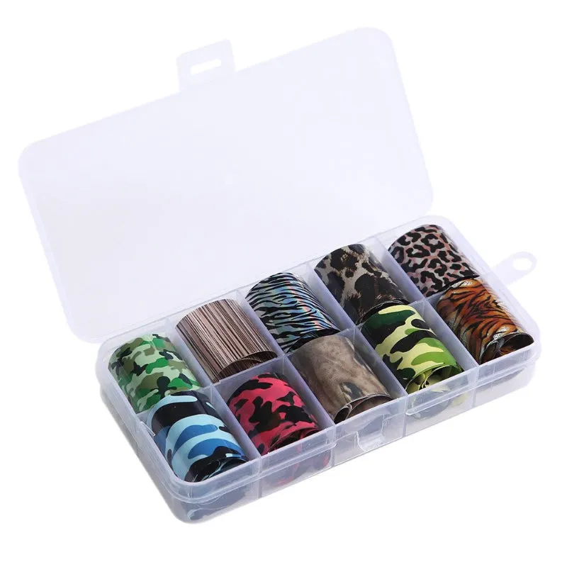 Holographic Multi-Pattern Nail Art Foil Sticker Decoration Set