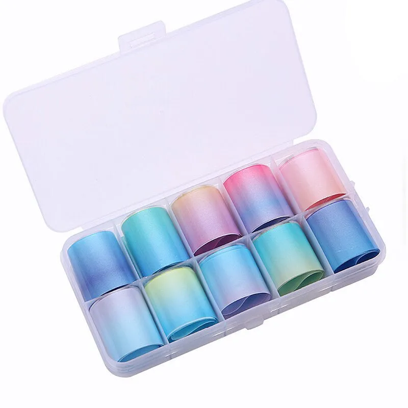 Holographic Multi-Pattern Nail Art Foil Sticker Decoration Set