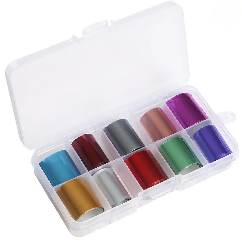 Holographic Multi-Pattern Nail Art Foil Sticker Decoration Set