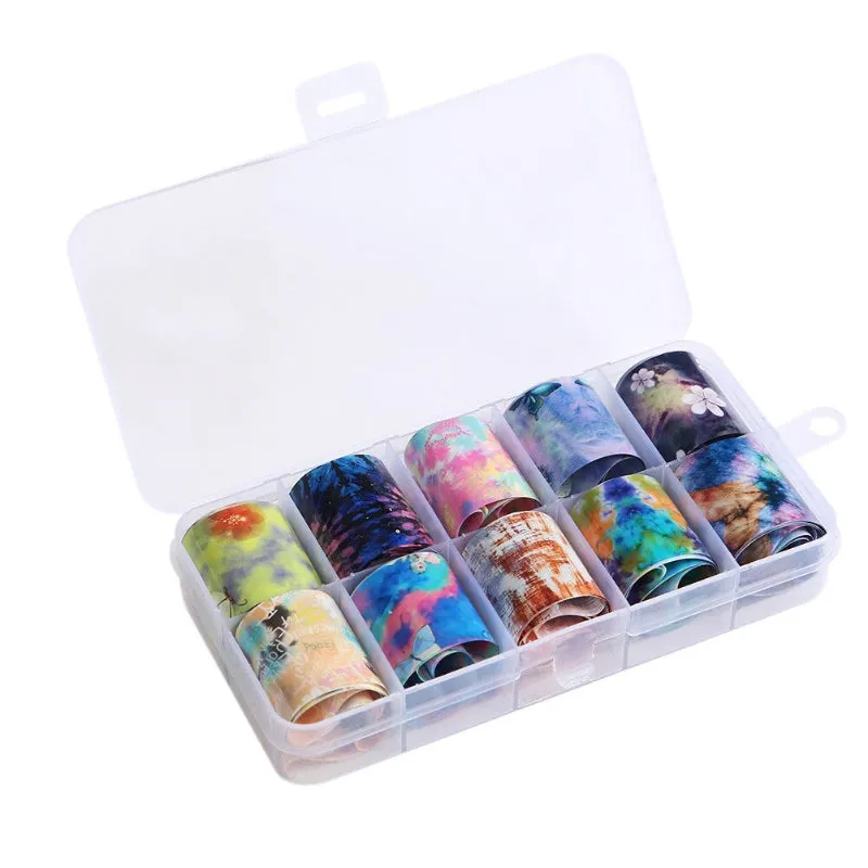 Holographic Multi-Pattern Nail Art Foil Sticker Decoration Set