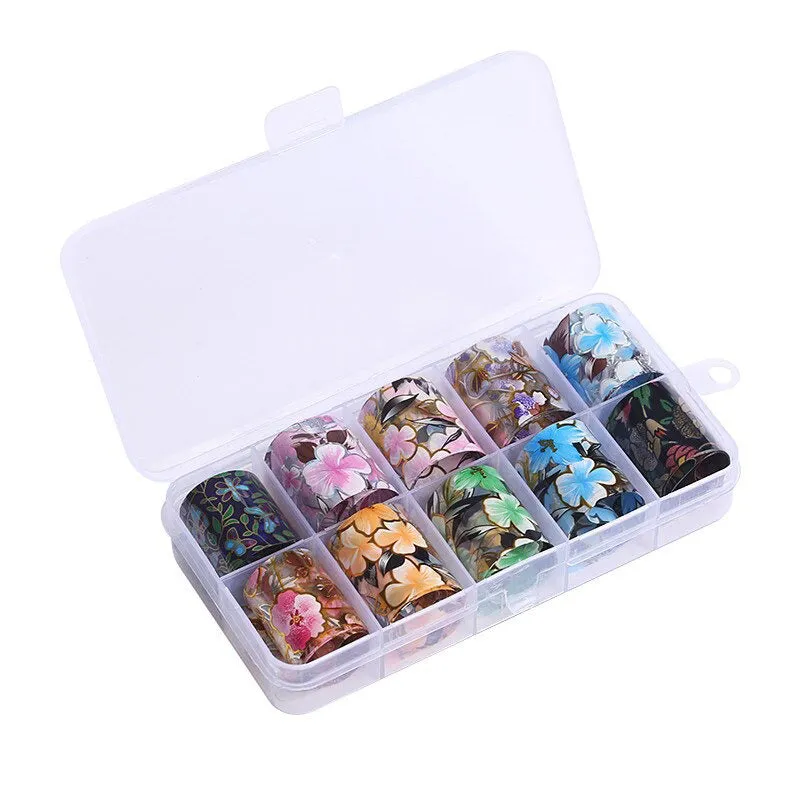 Holographic Multi-Pattern Nail Art Foil Sticker Decoration Set