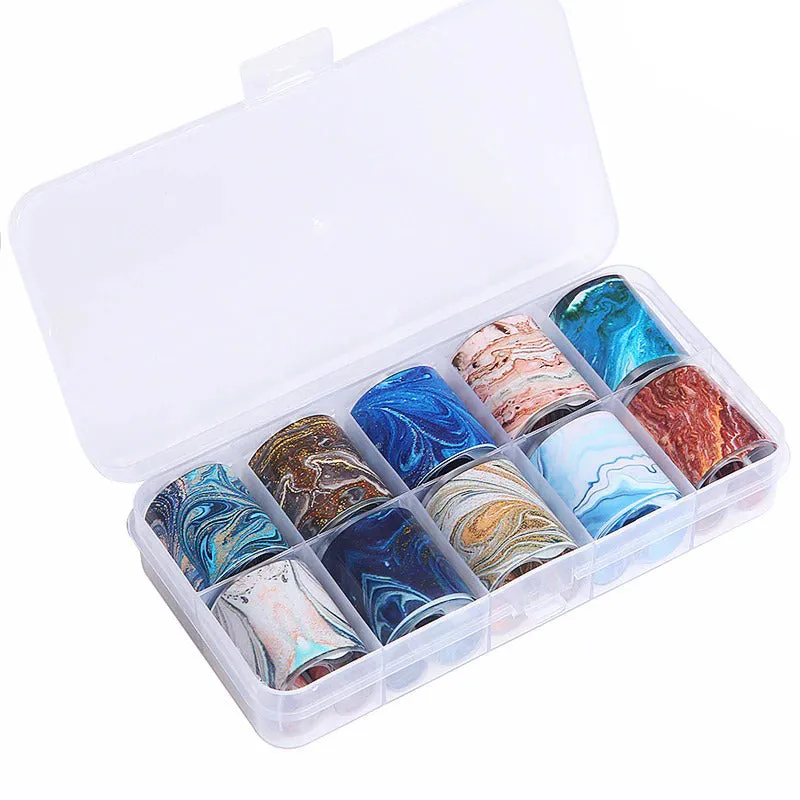 Holographic Multi-Pattern Nail Art Foil Sticker Decoration Set