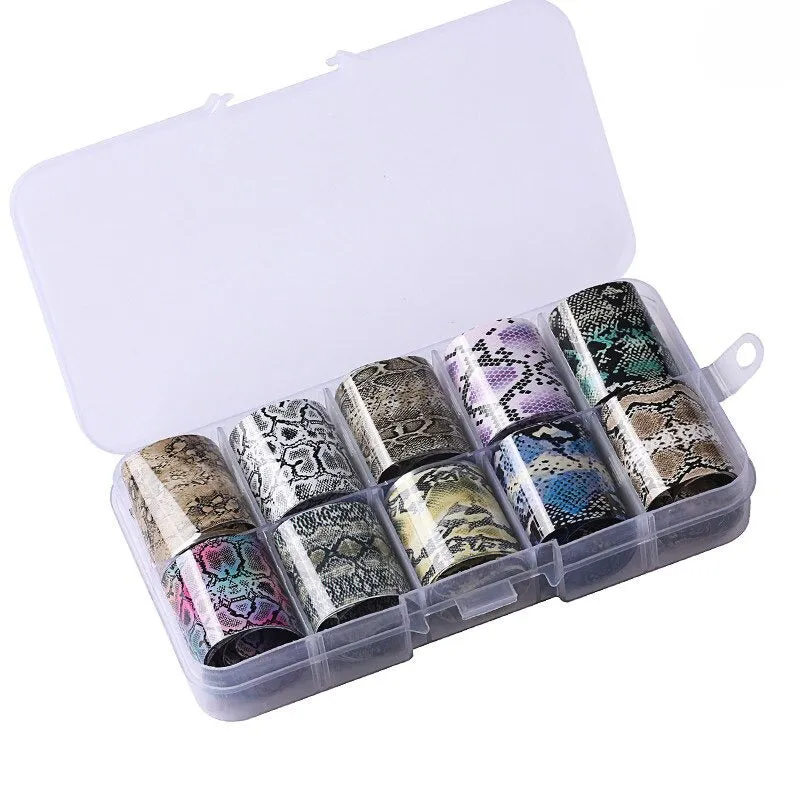 Holographic Multi-Pattern Nail Art Foil Sticker Decoration Set