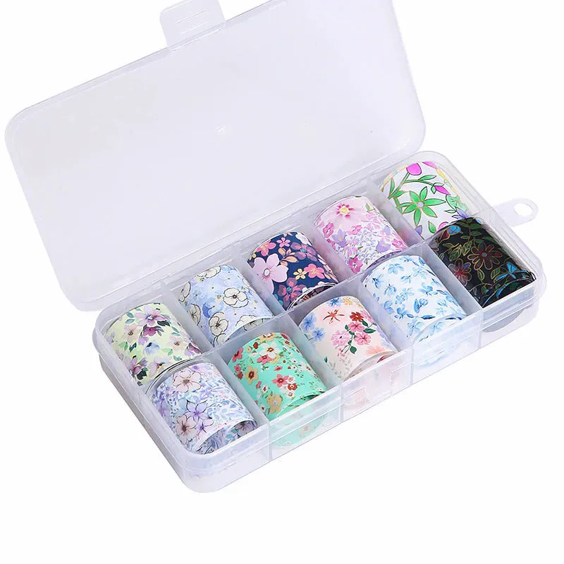 Holographic Multi-Pattern Nail Art Foil Sticker Decoration Set