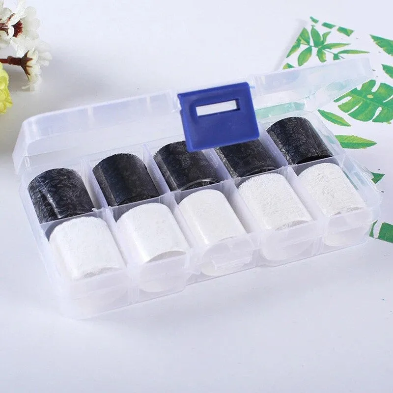 Holographic Multi-Pattern Nail Art Foil Sticker Decoration Set