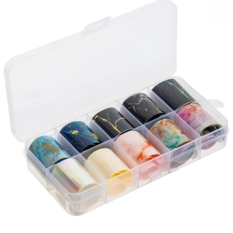 Holographic Multi-Pattern Nail Art Foil Sticker Decoration Set