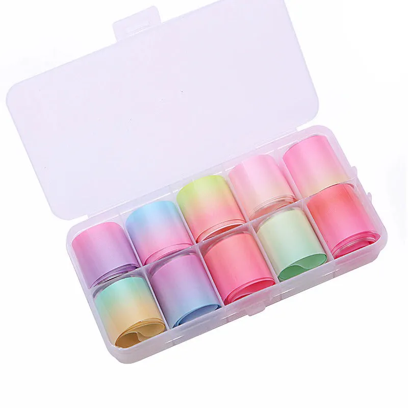Holographic Multi-Pattern Nail Art Foil Sticker Decoration Set