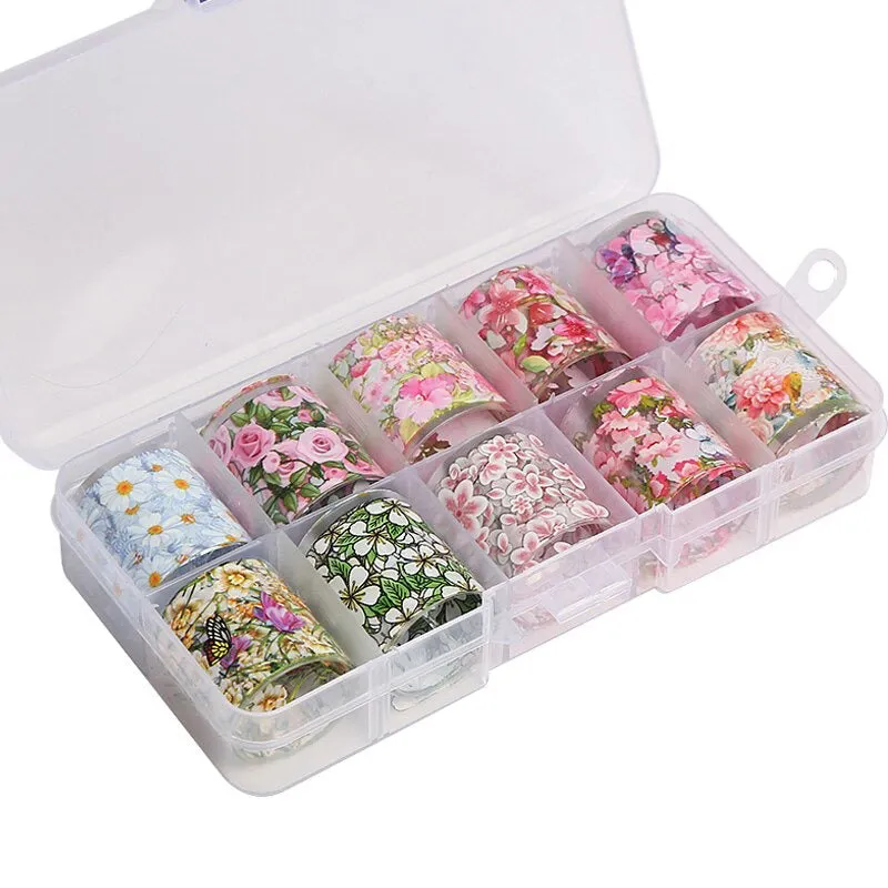 Holographic Multi-Pattern Nail Art Foil Sticker Decoration Set