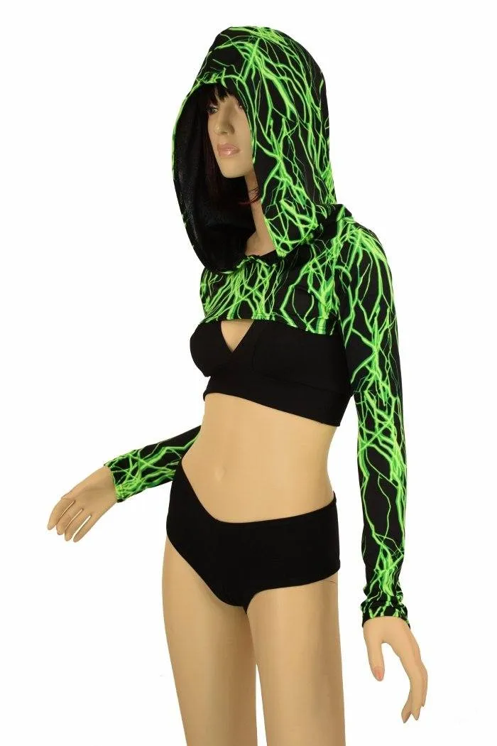 Hooded Lightning Bolero Dance Sleeves