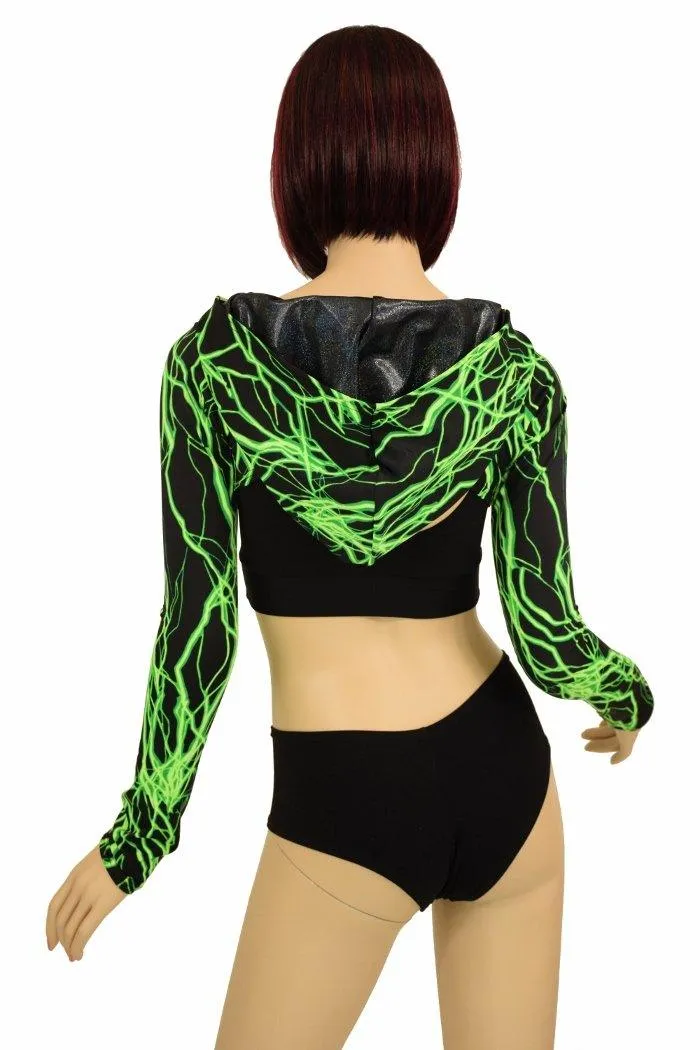 Hooded Lightning Bolero Dance Sleeves