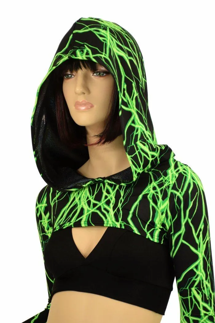 Hooded Lightning Bolero Dance Sleeves