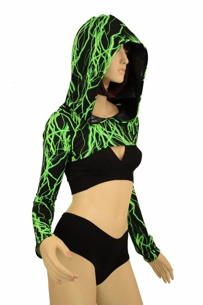 Hooded Lightning Bolero Dance Sleeves