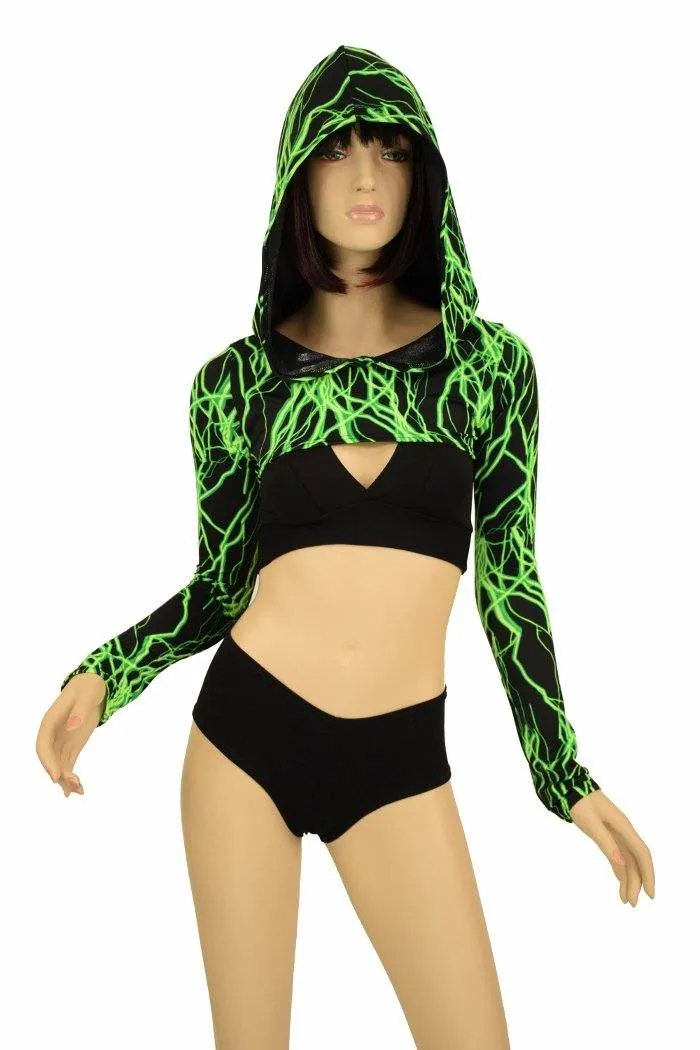 Hooded Lightning Bolero Dance Sleeves