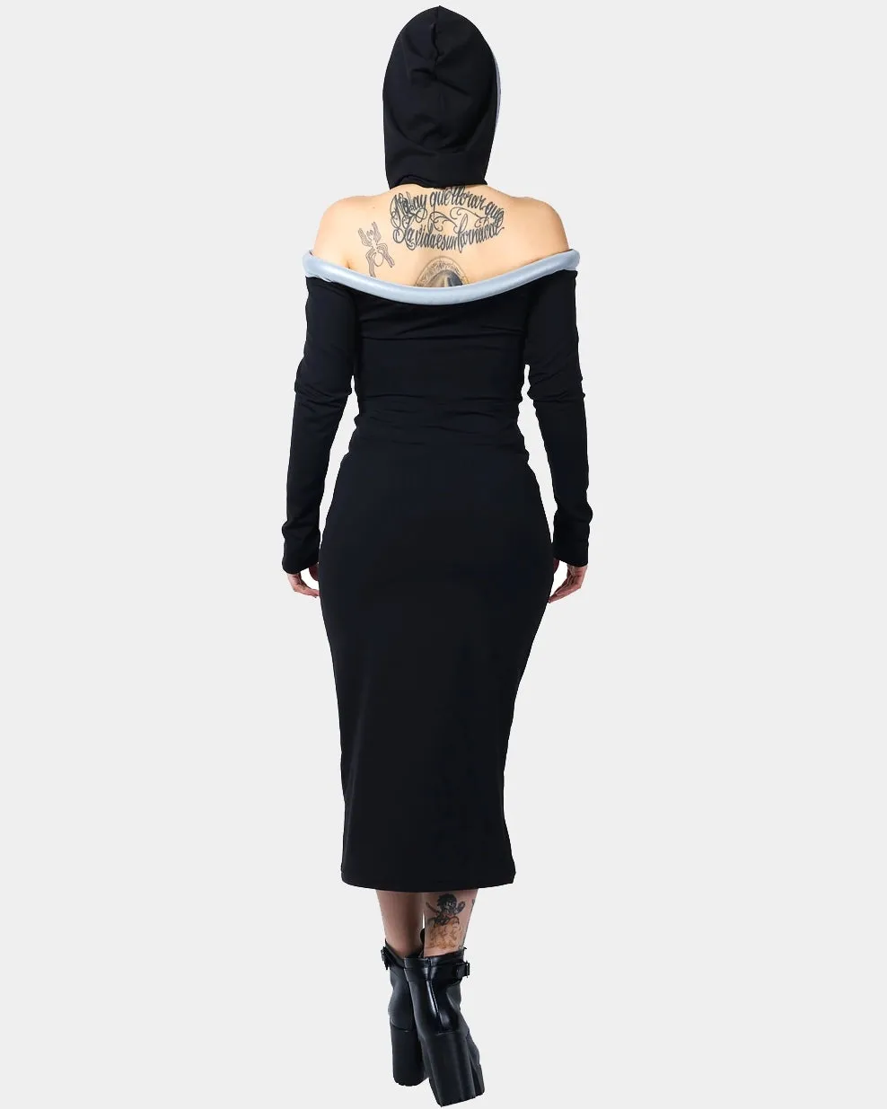HOODIE OFF SHOULDER DRESS