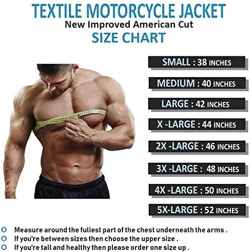 HWK Motorcycle Jacket Riding Mens Textile Motocross Dualsport Racing Hi-Vis Biker CE Armored Water Resistant Jackets (Military Green, 2XL)